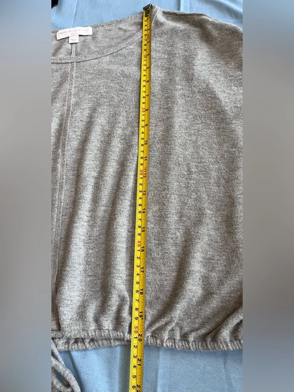 Spiritual‎ Gangster Long Sleeve Drawstring Waist Size Medium Gray Cropped